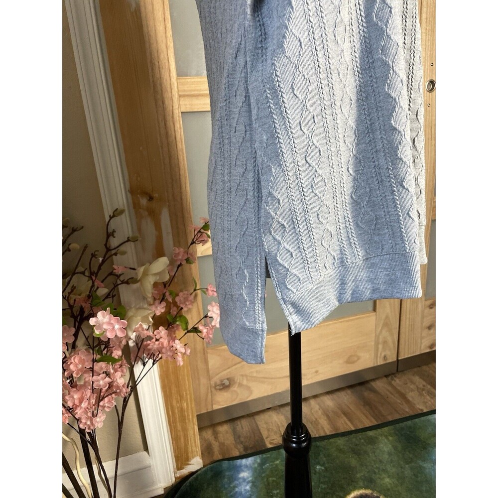 French Laundry Cowl Neck Pullover Sweater Womens Medium Knit Asym Button Cabin - Picture 4 of 8